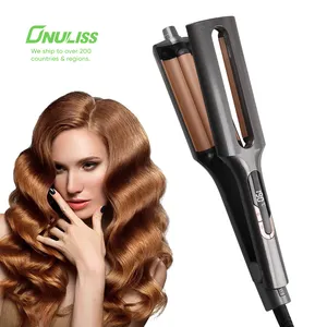Temperatura ajustable Hair Waver Style Tool Curling Iron Wand 3 Barril Hair Curling Iron