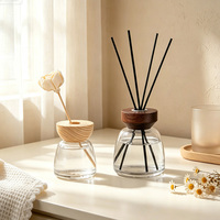 Bouteille diffuseur à roseaux en verre vide de 100 ml et 200 ml avec bouchon en liège, de luxe, écologique et recyclable, pour huiles d'aromathérapie – Vente en gros