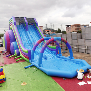 Giant outdoor party jumpers waterslide bounce <b>house</b> commercial <b>inflatable</b> the patriot water slide with pool - Product Image 5