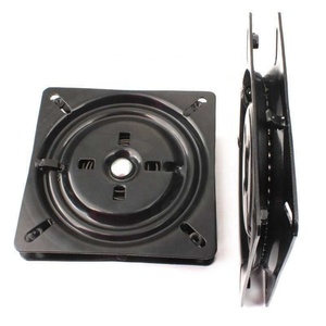 360 Degree Rotation <b>Tables</b> Chairs <b>Swivel</b> Plate Black Steel Ball Bearings Bar Stool Lazy Susan Turntable Plate - Product Image 3