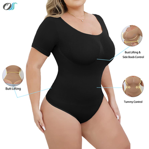 Qualité supérieure et option personnalisable, body <span class=keywords><strong>gainant</strong></span> respirant et amincissant pour femmes grandes tailles, contrôle du ventre, sans couture - Product Image 2