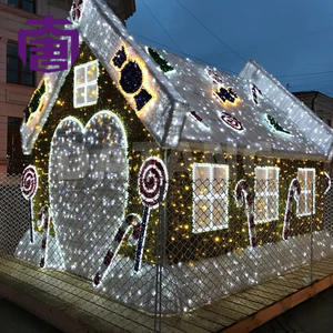 Casa 3D de Estilo Moderno con Decoración Navideña LED, Casa 3D Personalizable con Motivo de Plaza Urbana a la Moda e Iluminación - Product Image 3