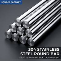 Barre ronde en acier inoxydable 304, tréfilée à froid, taille personnalisée, tolérance ±0,01 mm pour usinage CNC