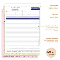 Carnet de factures NCR personnalisé, 3 feuillets autocopiants, format A5/A6, couverture plastifiée, avec impression de logo pour le commerce