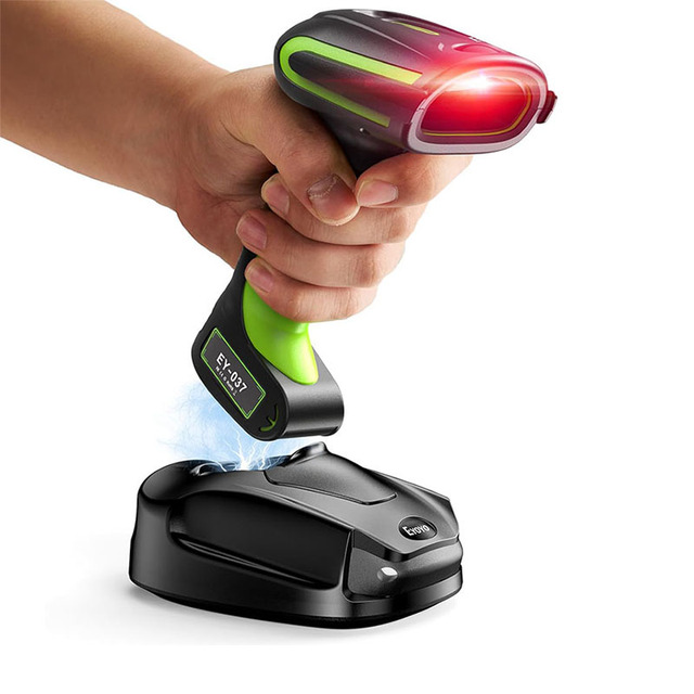 Eyoyo IP65 Waterproof Bluetooth Wireless 2D QR Code Reader Industrial BT Barcode Scanner With Charging Dock