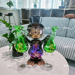 Statue de canard en résine chromée, décoration d'intérieur, grande sculpture de canard porte-monnaie, sculpture pop art <span class=keywords><strong>Monopoly</strong></span> Dagobert - Product Image 4