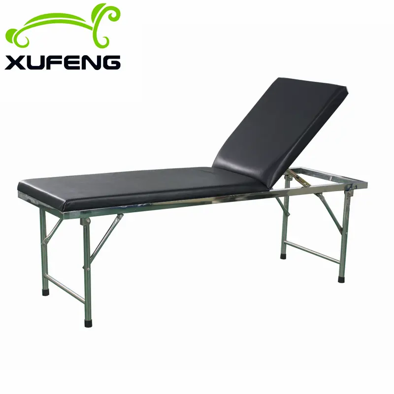 Paslanmaz çelik çerçeve muayene masası klinik yatak tıbbi muayene kanepe
