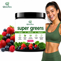 Qbioflex Promotion : Poudre de Superaliments Verts avec Enzymes Digestives et Probiotiques pour Femmes et Hommes
