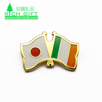 Épinglette personnalisée avec drapeau national, Émirats arabes unis, États-Unis, Australie, Kurdistan, en métal émaillé, avec paillettes, épinglette scintillante