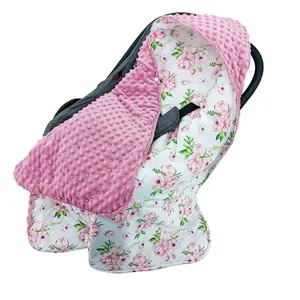 Camadas duplas hoodie Cobertores Do Bebê Para O Assento De Carro Bebê Recém-nascido Macio Super Envoltório Do Swaddle Cobertor Unisex Do Curso Do Bebê