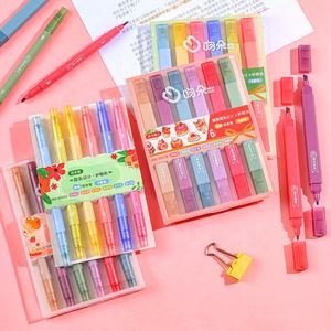 Ensemble de 6 stylos fluorescents à double pointe, beaux marqueurs pastel parfumés aux fleurs, surligneurs <span class=keywords><strong>kawaii</strong></span>, stylos à <span class=keywords><strong>dessin</strong></span> et à gribouillage - Product Image 5