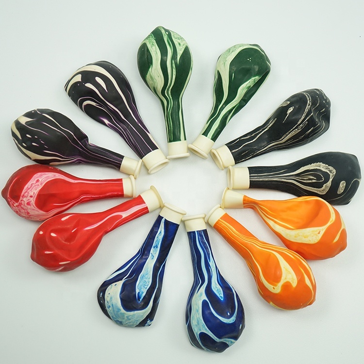 Populaire en gros ballon nuageux agate ballons multicolore en marbre impression ballons en latex