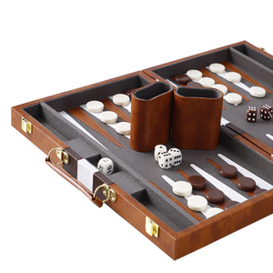 2 giocatori Set di <span class=keywords><strong>Backgammon</strong></span> classico <span class=keywords><strong>gioco</strong></span> da tavolo portatile da viaggio <span class=keywords><strong>Backgammon</strong></span> Set - Product Image 2
