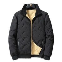 Nouvelle Collection Hiver 2024 : Veste Homme Grande Taille Matelassée Polaire Épaisse pour une Chaleur Optimale, Coupe Ample et Col Montant