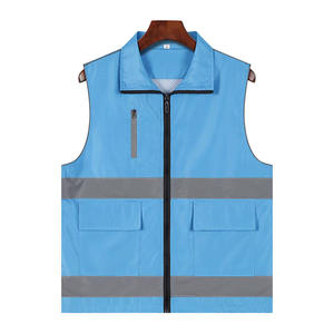 سترة أمان عاكسة عالية الجودة للعمل في الهواء الطلق، سترة أمان عالية الوضوح مع شعار - Product Image 2