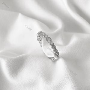 Dylam Симпатичные обручальные кольца, кольцо из чистого серебра, цена, полная вечность, свадебный стиль, самая дорогая фантазия в мире - Product Image 2