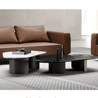 Table basse en bois, nouveau produit d'usine, combinaison céramique, bonne qualité, style nordique moderne, table basse pour salon