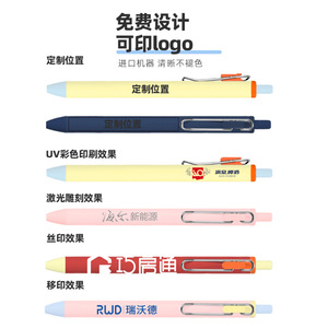 Customizable Logo Promotional Pen Plastic Push Button Advertising Pen Business Gift With Silk Screen Printing - Product Image 1