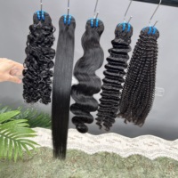Lot de Cheveux Naturels Indiens en Gros, Cheveux Humains Vierges de Luxe, Donneur Unique, Cuticules Alignées, Double Tissage, Ondulés Bouclés
