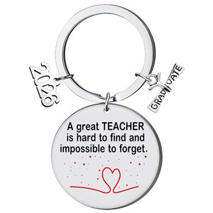Nouveau porte-clés en acier inoxydable avec impression couleur, gravure laser, cadeau pour la saison des diplômes et la fête des enseignants, pendentif en gros - Product Image 3