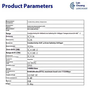 Lanchuang उच्च परिशुद्धता औद्योगिक क जल चालकता सेंसर बहु-पैरामीटर जल लवणता तापमान - Product Image 4