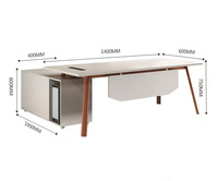 Bureau de direction en bois, table de travail informatique pour usage professionnel, directement de l'usine