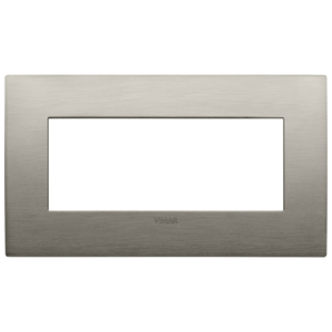 Vimar Brushed Steel Wall <b>Plate</b> 15.7x9.7cm For <b>Switches</b> - Product Image 1