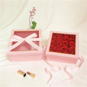 Caja de regalo cuadrada para flores, muy vendida, personalizable según las necesidades. - Product Image 3