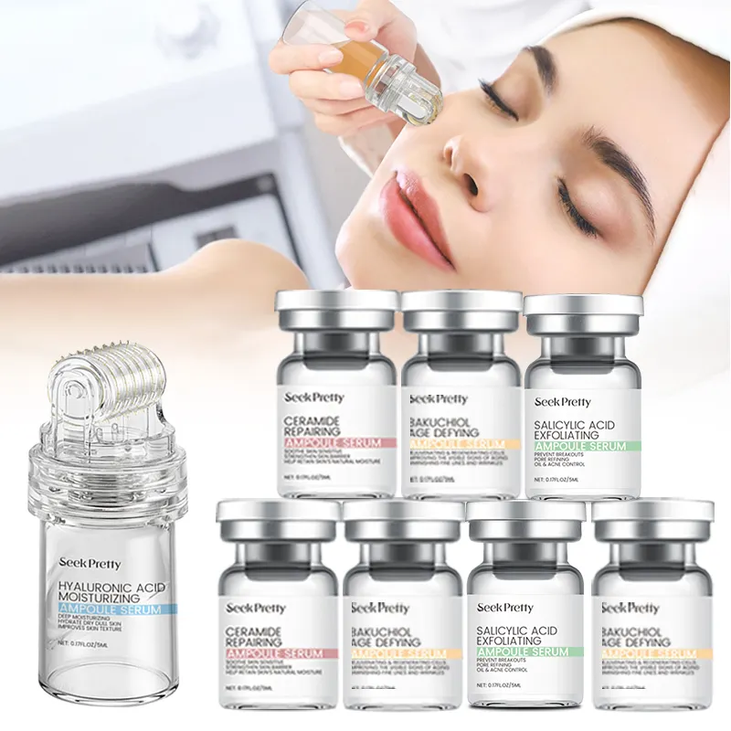 Profession Anti Aging Collagen Ampoule Microneedling Stamp Microinfusion Face Microneedling Serum For Acne And Black Spot Remove