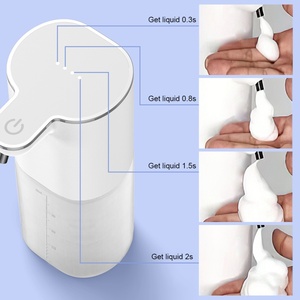 Distributeur automatique de savon liquide sans contact à capteur de mouvement, en plastique, rechargeable, pour hôtel, marque privée - Product Image 4