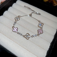 Bracelet tennis de luxe en argent plaqué or avec zircon rond taille brillant motif floral, tendance et haut de gamme, idéal comme cadeau