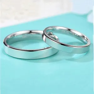 RINNTIN классический стиль корейские ювелирные изделия S925 Стерлинговое Серебро Мужчины Женщины парные обручальные кольца