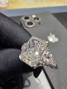 แหวนเพชรทรงรัศมีเพาะเลี้ยงในห้องปฏิบัติการ รับรองโดย IGI คลาสสิก ตัวเรือนแพลตตินั่ม สำหรับผู้หญิง เครื่องประดับชั้นดี ดีไซน์วงแหวนหรูหรา ระยิบระยับ เหมาะสำหรับงานปาร์ตี้ - Product Image 2