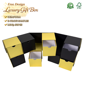 Manufacturer Luxury <b>Window</b> Paper Packaging Gift Box Gold <b>Foil</b> Biodegradable Materials Custom Vendors Caja Carton - Product Image 1