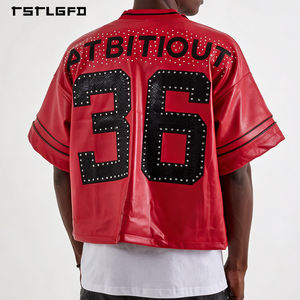 T-shirt <span class=keywords><strong>de</strong></span> luxe pour hommes en gros, personnalisable avec logo imprimé, style Hip Hop, manches courtes, col en V - Product Image 2