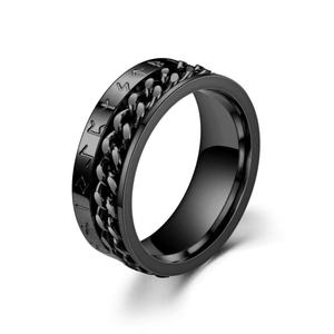 Viking Titanium Steel Herren <span class=keywords><strong>ring</strong></span> Drehbare Dekompression Edelstahl Rune Stilvolles trend iges Jubiläums geschenk - Product Image 2