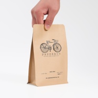Sachet d'emballage de café à fond plat imprimé sur mesure, résistant à l'oxygène, pour café torréfié et vente au détail, 8oz 12oz 250g 500g