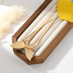 Épingles à cheveux en brocart Song faites à la main, épingles à cheveux créatives en tissu avec papillons, épingles à cheveux de style antique, rétro - Product Image 4