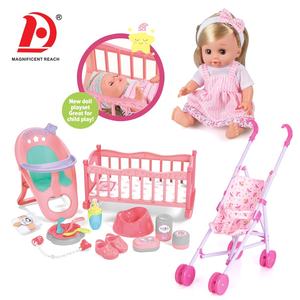 HUADA ชุดตุ๊กตาทารกแรกเกิด14นิ้ว,เหมือนมีชีวิตขนาด14นิ้วทำจากซิลิโคนไวนิลมีเสียง12เสียง - Product Image 4