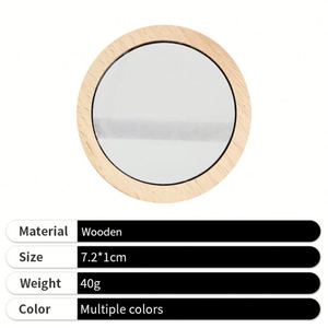 Nuevo Espejo de Madera de Alta Definición, Mini Espejo de Mano, Duradero, Minimalista, de Alta Calidad para Mujer - Product Image 5