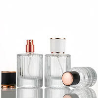 Flacons de parfum uniques de luxe vintage en verre rond avec bouchon à vis Atomiseur 30ml 50ml 100ml Capacité Emballage cadeau en boîte
