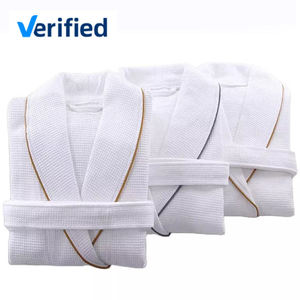 Albornoz de Baño Blanco Personalizado para Hotel, 100% Algodón, Juego de Albornoz y <span class=keywords><strong>Pantuflas</strong></span> Unisex con Logotipo - Product Image 6