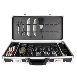 Tool Case Case Custom Aluminum Portable Barber Clipper Tool Carry Case Travel Box Barber Carrying Case