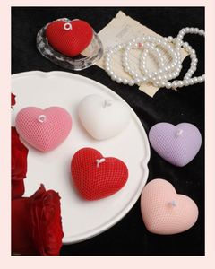 Moule en silicone en forme de cœur, bac à glaçons pour cire fondue, moule cœur DIY pour bougies, chocolats, gâteaux et sculptures de glace - Product Image 4