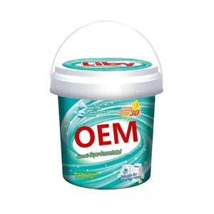 Lemon Smell Barreled Detergent Of New Design Cleaner 1.5kg Popular Making Formula Washing Powder