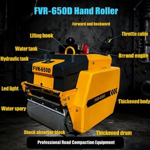 VR650 <b>Mini</b> Vibratory Roller for Asphalt Pavement Repair 540kg Lightweight - Product Image 6