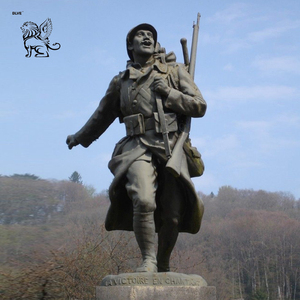 Scultura Commemorativa in Metallo a Grandezza Naturale per Decorazione Esterna, Statua di Cavaliere a Cavallo in Bronzo per Monumento - Product Image 4