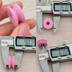 U/V-образные рифленые проволочные колеса, керамические направляющие тросовые шкивы, роликовые вращающиеся колеса для текстильных машин - Product Image 3