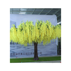 Arbre de glycine artificiel personnalisable en fibre de verre pour décoration de mariage, toile de fond événementielle, plante de glycine artificielle - Product Image 1
