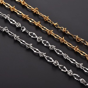 Hip Hop Men's <b>Bracelet</b> Stainless Steel Knotted Hand Chain <b>Gold</b> Plated Unique Chunky Link Bangle Punk Jewelry for <b>Boys</b> - Product Image 6